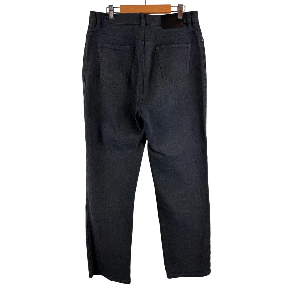 Lauren Jeans Co Ralph Lauren Jeans Womens 10 Black High Rise Straight Leg Denim